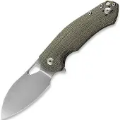 GiantMouse ACE Biblio XL green canvas micarta foldekniv