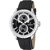 Festina Herreur F16573-3 Dress Sort/Læder Ø46 mm