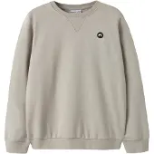 Name it Sweatshirt 'Vimo' mørkebeige / sort / hvid