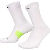 Nike Running - Trail running tøj - U Midweight Run Crew Socks White Volt Black til Unisex - Størrelse 47-49,5 - Hvid