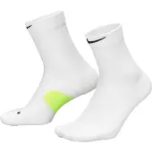 Nike Running - Trail running tøj - U Midweight Run Midcrew Socks White Volt Black til UnisexNylon - Størrelse 38-42,5 - Hvid
