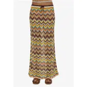Superdry Superdrytil kvinder. W7210382A Flerfarvet Zigzag Column-nederdel (L), Casual, Viscose