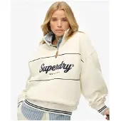Superdry Country Club Loose Halv Lynlås Sweatshirt