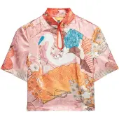 Superdry Mandarin Jacquard T-shirt Med Korte ærmer