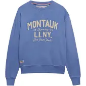 Superdry Superdrytil kvinder. W2012580A Beach Club Løs sweatshirt blå (S), Casual, Bomuld
