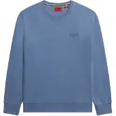 Superdry Superdrytil mænd. M2013751A Essential Logo Crew Sweatshirt blå (XXL), Casual, Bomuld, Bæredygtig