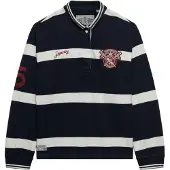 Superdry Superdrytil kvinder. W6012214A Polo Rugby sweatshirt marineblå (S), Casual, Bomuld, Lange ærmer