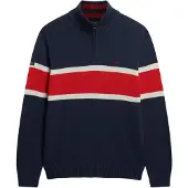 Superdry Stripe Halv Lynlås Sweater