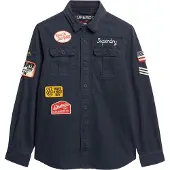 Superdry Superdrytil kvinder. W4010488A Camisa Scout marineblå (S), Casual, Bomuld, Lange ærmer