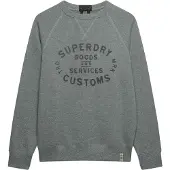 Superdry Superdrytil mænd. M2014474A Merchant Vintage Print sweatshirt grå (M), Casual, Bomuld