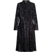 Superdry Long Sleeves Backless Sparkly Midi Kjole
