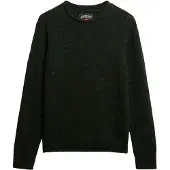 Superdry Superdrytil mænd. M6110677A Jersey Donegal grøn (L), Casual, Klassisk, Lange ærmer, Genanvendt polister