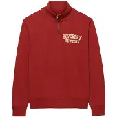 Superdry Superdrytil mænd. M2014478A Vintage Athletic Half Zip sweatshirt rød (M), Casual, Bomuld, Lange ærmer