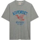 Superdry Superdrytil mænd. M1012443A Grå Wild Frontier-T-shirt (XL), Casual, Bomuld, Korte ærmer