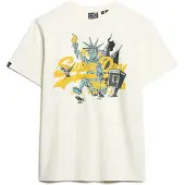 Superdry Superdrytil mænd. M1011996A Grafisk T-shirt New York hvid (XXL), Casual, Bomuld, Korte ærmer