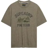 Superdry Superdrytil mænd. M1012443A T-shirt Wild Frontier grøn (XL), Casual, Bomuld, Korte ærmer