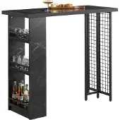 SoBuy barbord FWT100-SCH – sort, 120x50x105 cm