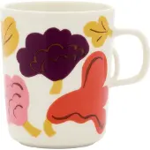 Marimekko Kukasta Kukkaan krus White-pink-terrac-plum, 25 cl