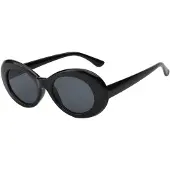 VeyRey Solbriller 'Sonnenbrille Cobain Oválné Grau gläser Schwarz' sort