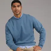 HUGO Herre Dapocrew Sweatshirt Open Blue