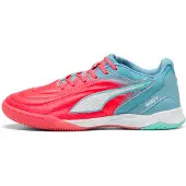 Puma Iberio V Futsal Boots Unisex, Shoes, Ultra Red/White/Dusty Aqua, 42
