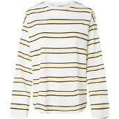 Pieces Shirts 'PCMila' mørkeblå / gul / hvid