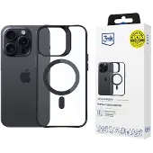 3mk Protection 3mk Satin Armor MagCase med MagSafe til iPhone 14 Pro Max – Gennemsigtig med sort ramme