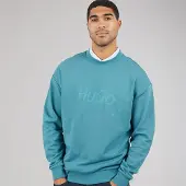 Hugo Blue Herre Nierofix Sweatshirt Turquoise/Aqua