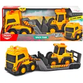Dickie Toys Volvo Lastbil Med Gravemaskine Lys Og Lyd 32 Cm