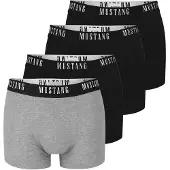 Mustang Herre Boxershorts 4-delt Sæt Bomuld Logo Farve Størrelse L
