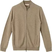 GOBI Cashmere Cardigan 'Women's Essential Cashmere Full-Zip Cardigan' mørkebeige