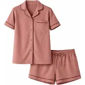LEAFLETIC Pyjamasbukser 'Women’s Night Wear Short Set' brun