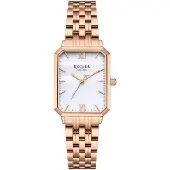 Régler Analogt ur 'Élégance Steel Rose Gold - Pearl' rosa guld