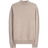 GOBI Cashmere Pullover 'Men's Timeless Mock Neck Cashmere Sweater' taupe