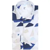 R2 Skjorte Geometrical Print Blå måle