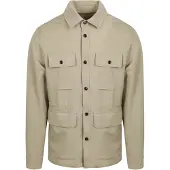Suitable Skjortejakke i Tencel Greige Grøn Grå Beige åle