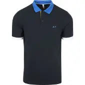 Sun68 Poloshirt Navy Blå ørkeblå åle