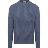 Suitable Pullover i kogt uld Blå måle