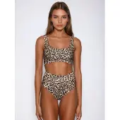 Flavia Valentini Bikini 'Minerva Bralette Bikini High Waist – Leopard' brun-meleret