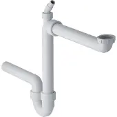 Geberit 50mm vandlås hvid - med slangestus