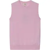 GOBI Cashmere Strikvest 'Women's Timeless Cashmere Crewneck Vest' pink