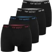 Top secret herre boxershorts i bomuld, 4-pak, størrelse M