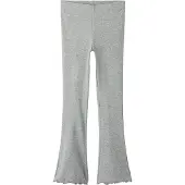 Name it Leggings - Rib - Noos - NkfNakal - Grey Melange - - 10 år (140) - Leggings
