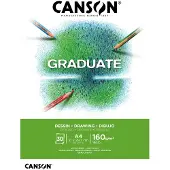 Canson Graduate White Drawing Pad A4 160G 30 SH