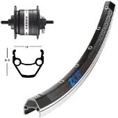 Exal Zx19 Dynamo Shimano Dh3n31 26´´ Forhjul