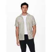 Only & Sons Skjorte 'Wayne' taupe / lysegrå