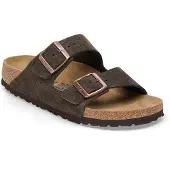 Birkenstock Birkenstocktil kvinder. 1027083 Læder Arizona sandaler (smal pasform) brun (37), Fast, Ruskind, Spænder, Casual