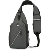 INF Multifunktionel Crossbody-skuldertaske til mænd DarkGrey