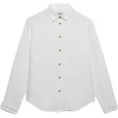 Superdry Superdrytil kvinder. W4010587A Hvid Premium Hørskjorte (L), Casual, Linned, Lange ærmer