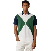Hackett London Hackett Londontil mænd. HM5600208 Polo Nbr Diamond i off-white (M), Hvid, Casual, Bomuld, Korte ærmer